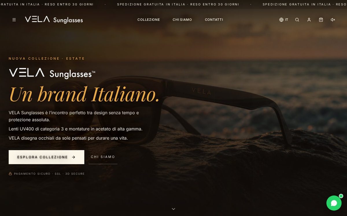 Anteprima del progetto VELA Sunglasses